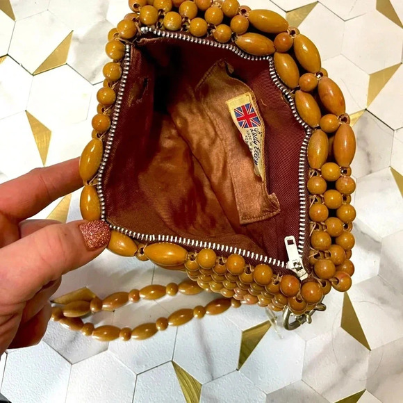 Vintage Beaded‎ Lady Ellen Wristlet Clutch Purse Handbag VTG Keychain Envelope - Picture 9 of 10